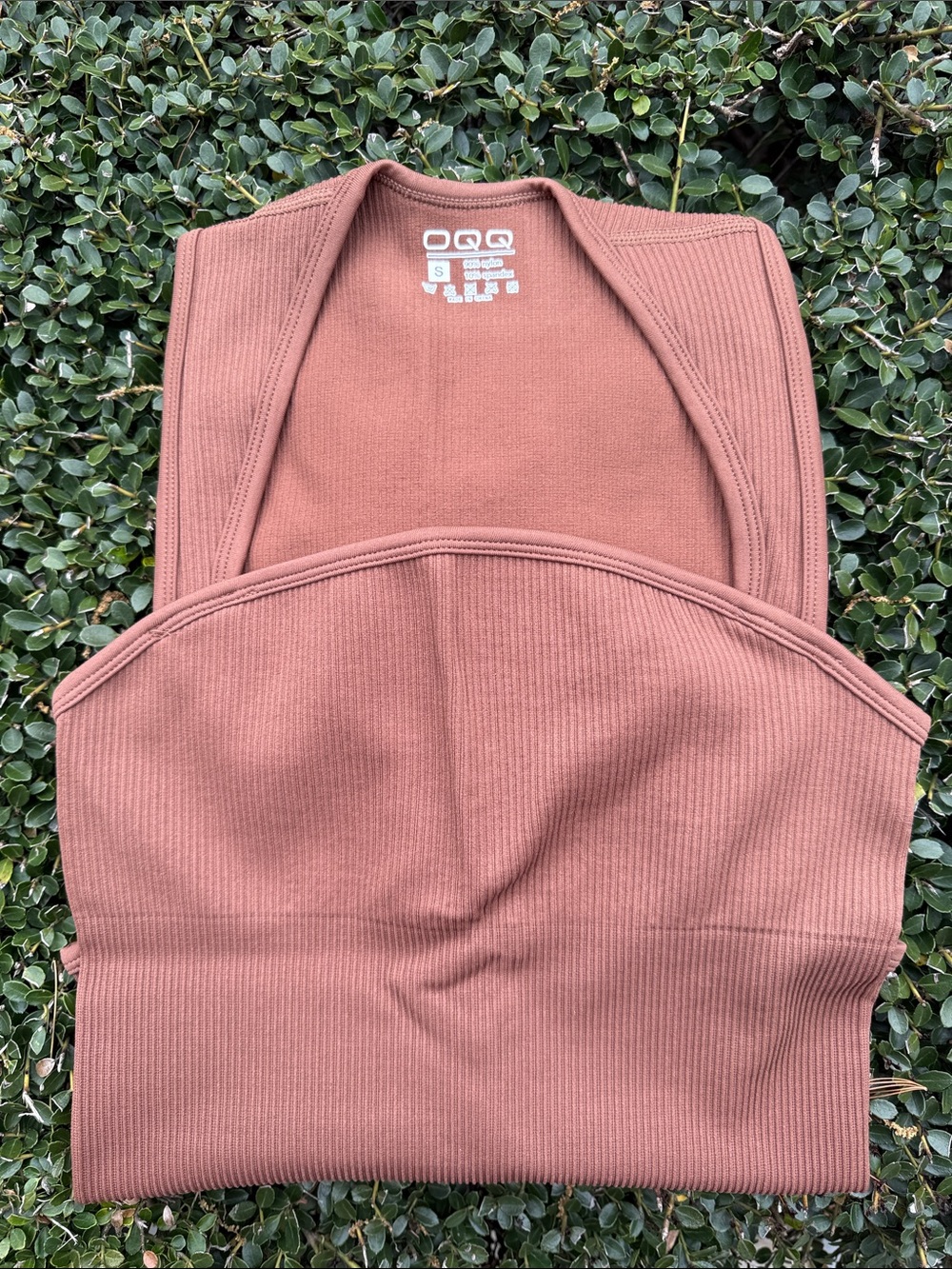 Ribbed Brown Women’s Bodysuit Tank